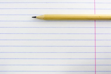 Sayfa aralığı içinde a defter. Kalem sayfadır.