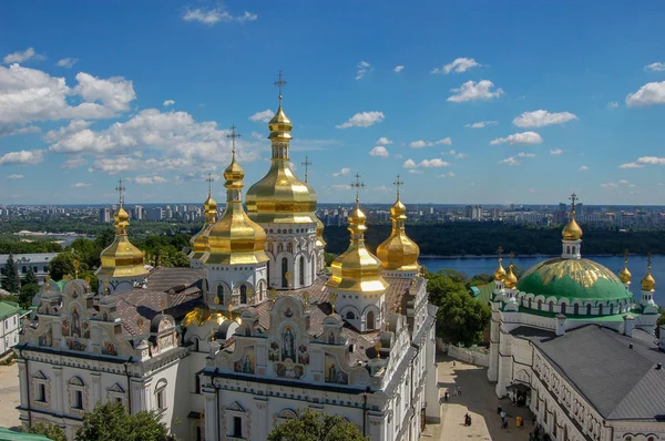 Kiev Pechersk Lavra Common Name Entire Complex Cathedrals Bell Towers — Stock Photo, Image