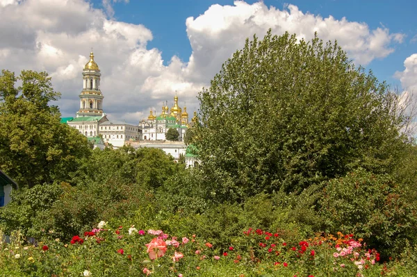 Kiev Pechersk Lavra Common Name Entire Complex Cathedrals Bell Towers — Stock Photo, Image