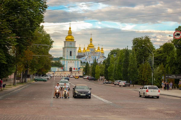 Kyiv Ukraine 2017 Central Historical Part City Kiev View Road — Stock Photo, Image