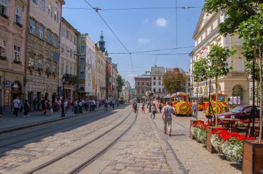 Lviv, Ukrayna, 27 Haziran 2017 Lviv tarihi merkezi