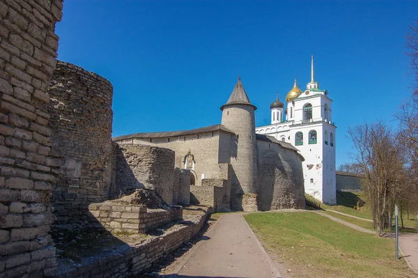 Pskov Russia Pskov Kremlin View Spring Time Stock Photo