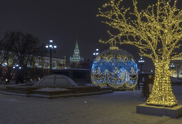 Moskova Rusya Aralık 2018 Kremlin Duvarı Kış Zamanında Moskova Kremlin — Stok fotoğraf