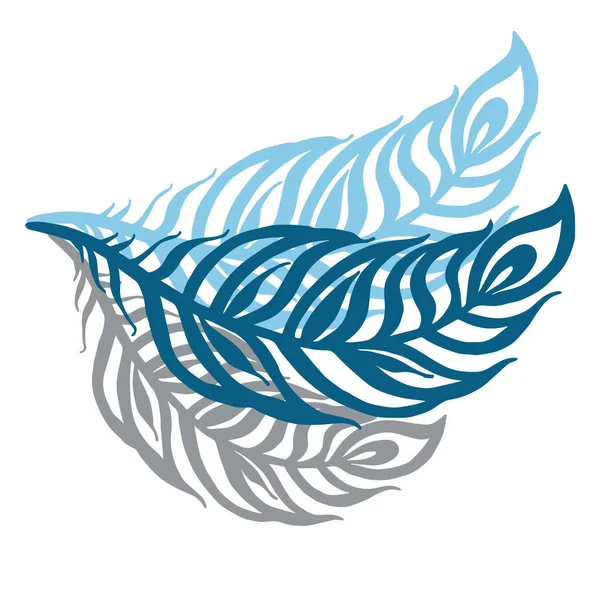 Beyaz arkaplanda tüy vektör simgesi izole edildi