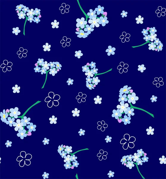 Vektörde Eğilimsiz Çiçeksiz Desen