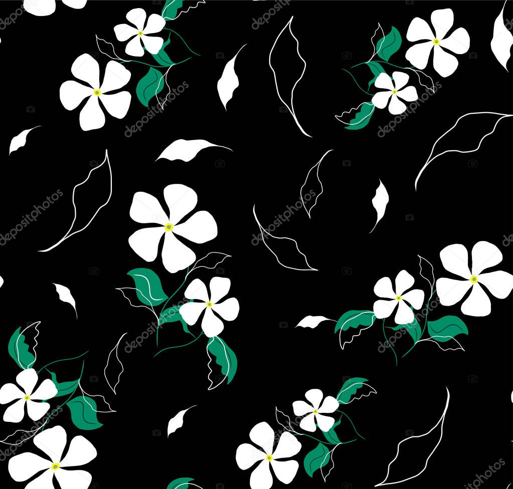 Trendy Seamless Floral Pattern In Vector