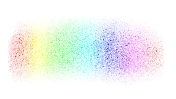 Colorato arcobaleno vettoriale spruzzata esplosione di polvere su sfondo bianco — Vettoriale Stock