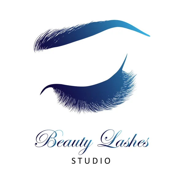 Bayan şık göz ve kaşları ile tam kirpikleri