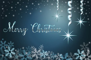 Kar ve yıldız kış tatil arka plan