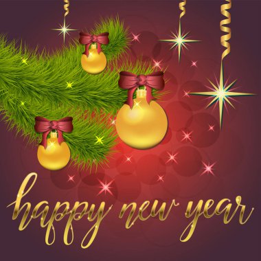 Yıldız ve pırıltılar kırmızı zemin üzerine parlak çizimi