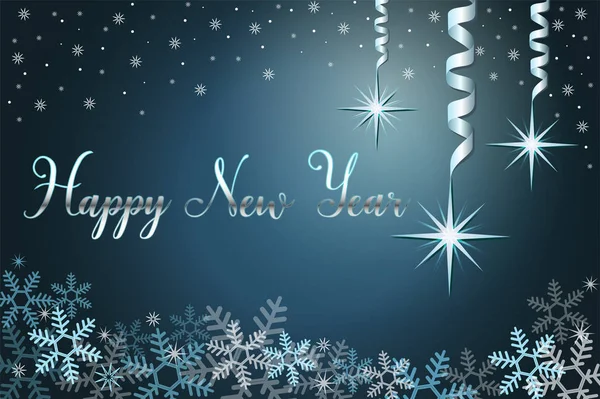 Kar ve yıldız kış tatil arka plan