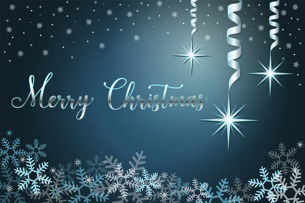 Kar ve yıldız kış tatil arka plan