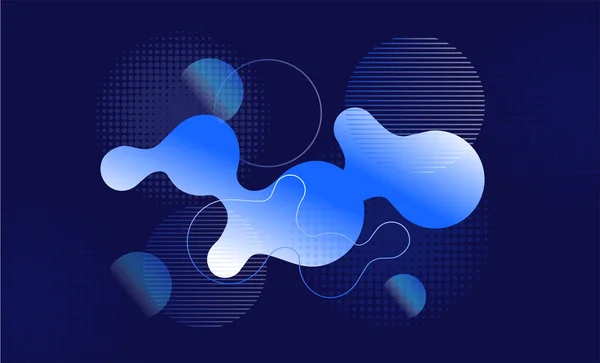 Modern geometrik arka plan çeşitli yuvarlak doğrusal rakamları ile. Dinamik bir kompozisyon fütüristik vektör çizim. EPS 10