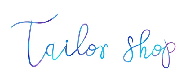 Logo Studio Mody Niestandardowe Ręcznie Kaligrafia Salon Krawiecki Wektor Szczotka — Wektor stockowy