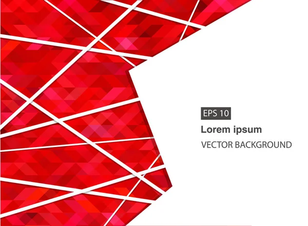Kırmızı soyut geometrik iş için sunumlar, broşür, vektör arka plan. EPS 10