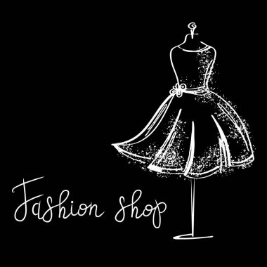 Logo moda stüdyosu. Özel el yapımı hat, moda salon için yazı vektör fırça.