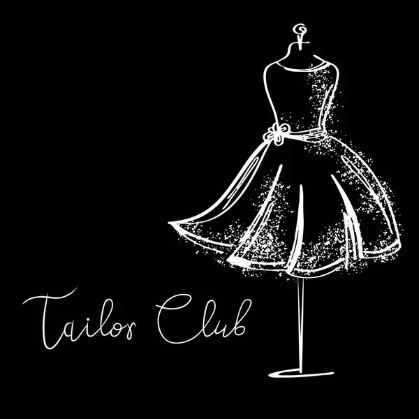 Logo moda stüdyosu. Özel el yapımı hat, moda salon için yazı vektör fırça.