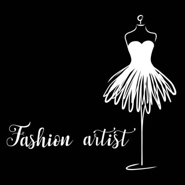 Logo moda stüdyosu. Özel el yapımı hat moda sanatçı, moda salon için yazı vektör fırça. EPS 10