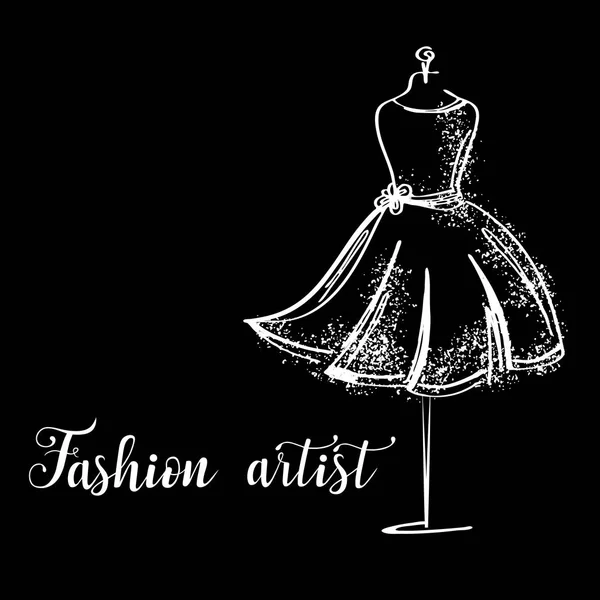 Logo moda stüdyosu. Özel el yapımı hat moda sanatçı, moda salon için yazı vektör fırça. EPS 10