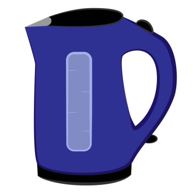 Ev kullanımı için ev yapımı elektrikli su ısıtıcısı beyaz arka planda izole edildi.