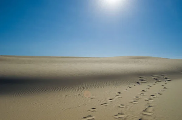 Dunas Arena Con Cielo Azul Sol — Foto de Stock