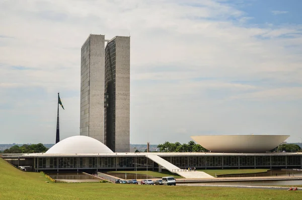 Brasilia Distrito Federal Brasil Octubre 2014 Congreso Nacional Ubicado Plaza —  Fotos de Stock