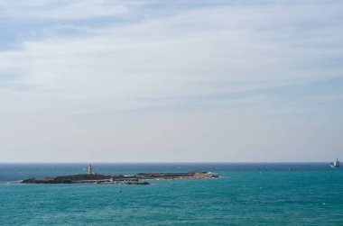 Akdeniz Sidon deniz feneri, Lübnan, deniz görünümü.