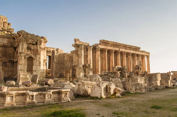 Ruins Baalbek Ancient City Phenicia Located Beca Valley Lebanon Acropolis — Stock Photo, Image
