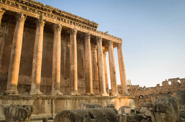 Ruinas Baalbek Antigua Ciudad Fenicia Situada Valle Beca Líbano Acrópolis — Foto de Stock