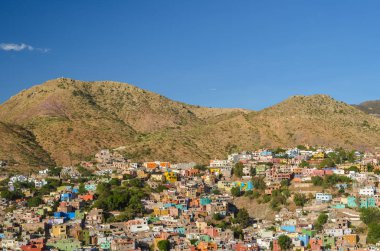 Guanajuato, Meksika 'nın panoramik manzarası.