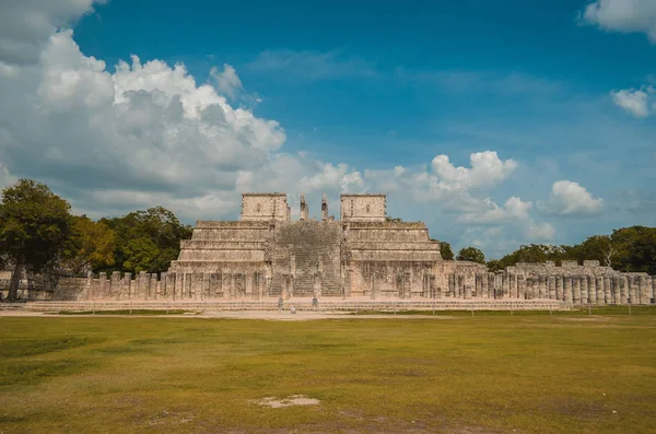 Marea Fotografie Piramidei Din Chichen Itza Civilizația Mayașă Unul Dintre — Fotografie, imagine de stoc