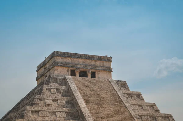 Marea Fotografie Piramidei Din Chichen Itza Civilizația Mayașă Unul Dintre — Fotografie, imagine de stoc