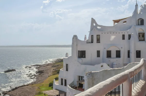 Punta Ballena Punta Del Este Uruguay Casapueblo Deniz Görünümü Bir — Stok fotoğraf