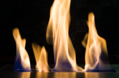 Ateş güzel doku, etanol ile şömine.