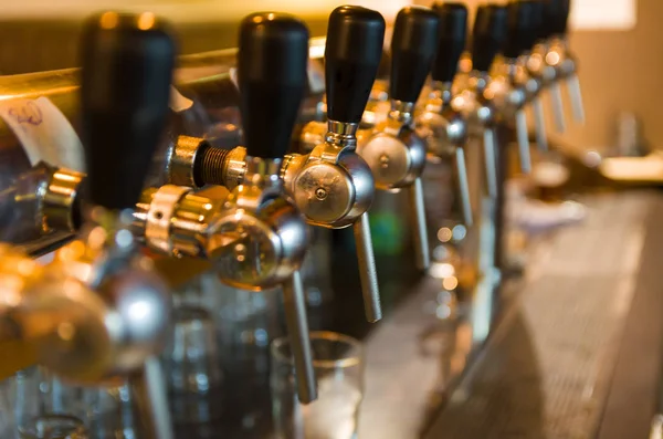 Пивні Стрічки Барній Стійці Пивоварня Крафтове Пиво — стокове фото