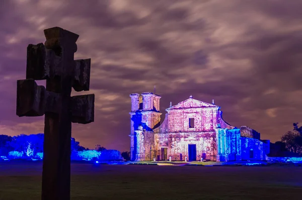 Parte Del Sitio Unesco Misiones Jesuitas Los Guaraníes Iglesia Ruinas —  Fotos de Stock