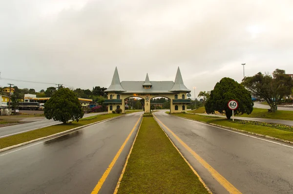 Gramado Rio Grande Sul Brazília 2018 Augusztus Átjáró Portico Bejárat — Stock Fotó