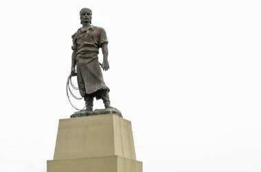 Porto Alegre, Brezilya - 16 Eylül 2018: Heykel denilen tipik Brezilya gaucho (anıt Lacador veya halk Lacador heykeli bilinen)