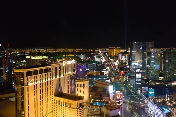 Las Vegas Nevada Usa 2018 Panoramatické Letecký Pohled Bulváru Strip — Stock fotografie