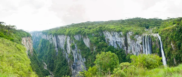 Beautiful Landscape Itaimbezinho Canyon Green Rainforest Cambara Sul Rio Grande Royalty Free Stock Images
