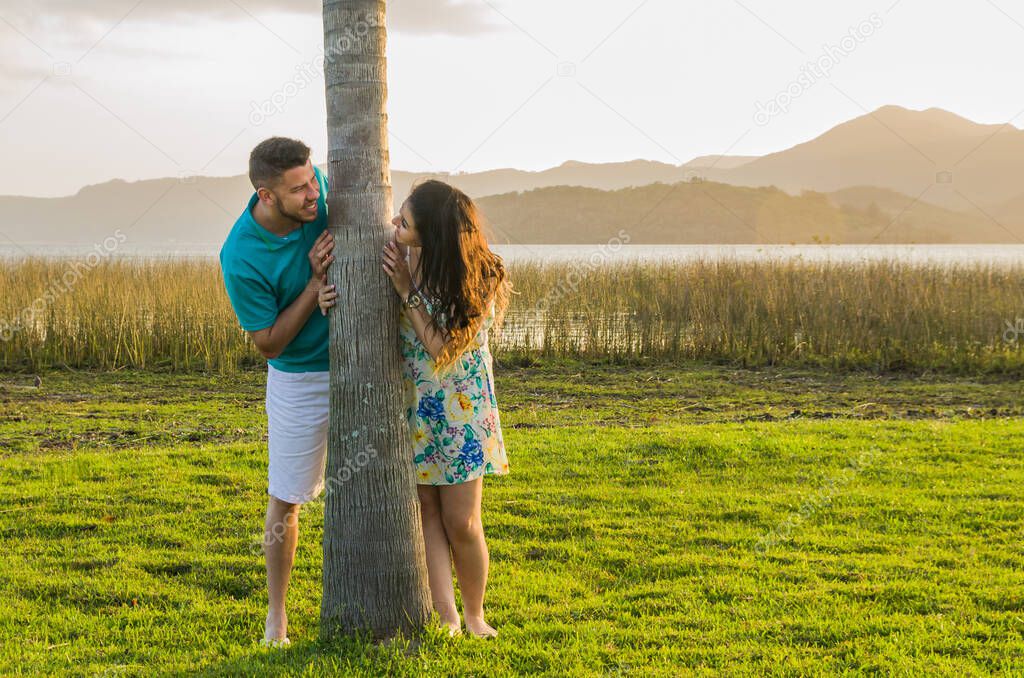 Pre wedding couple and amazing landscape in Torres beach.