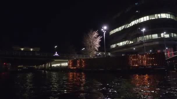 Amsterdam Nederland Januari 2018 Kunstobject Wees Verandering Die Amsterdam Light — Stockvideo