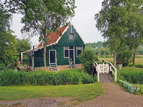 Tradiční Historické Staré Holandské Dřevěný Dům Countryide Nizozemska — Stock fotografie