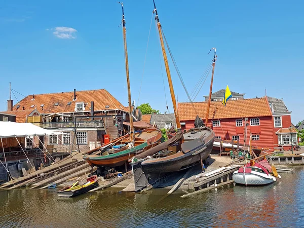 Loděnice Přístavu Spakenburg Nizozemsku — Stock fotografie