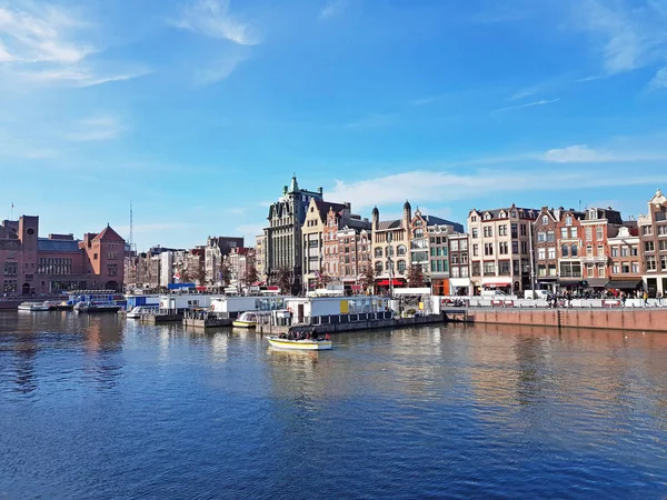 Malownicze Miasto Amsterdamu Holandii — Zdjęcie stockowe