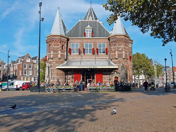 Edificio Waag Nieuwmarkt Ámsterdam Países Bajos —  Fotos de Stock