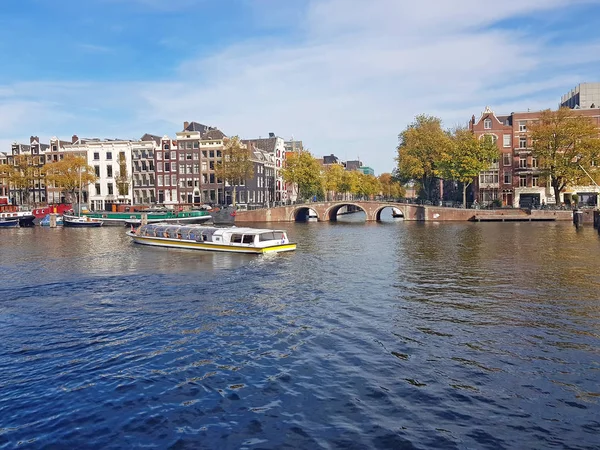 Malownicze Miasto Amsterdamu Holandii Amstel — Zdjęcie stockowe