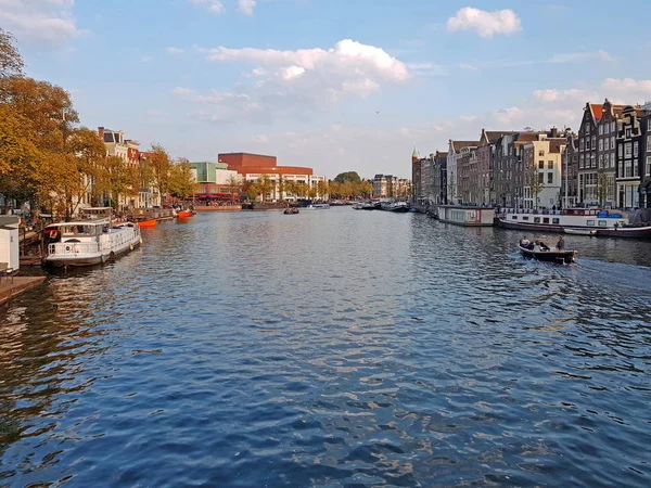 Şehir Manzaralı Amsterdam Hollanda Güz — Stok fotoğraf