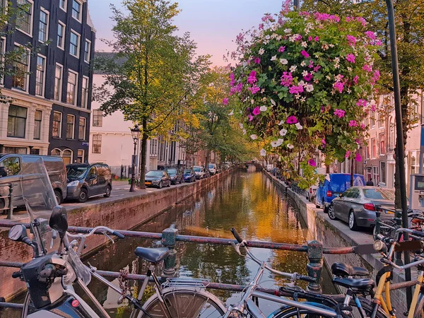 Ville Pittoresque Amsterdam Aux Pays Bas Automne — Photo