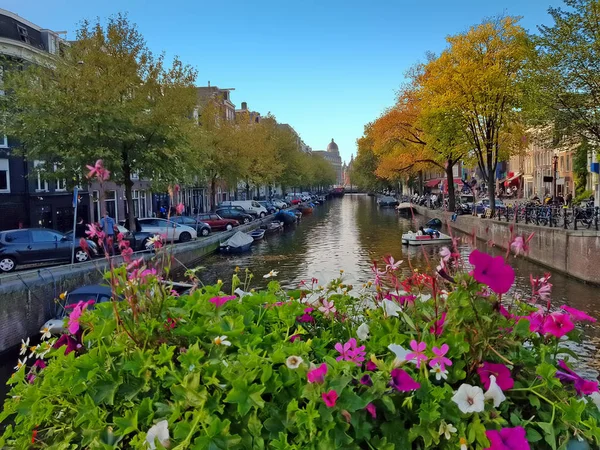 Schilderachtige Stad Van Amsterdam Nederland Herfst — Stockfoto